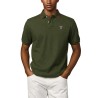 Hackett Polo Insignia Manga Corta Heritage Badge Verde Musgo Moss Green Hombre