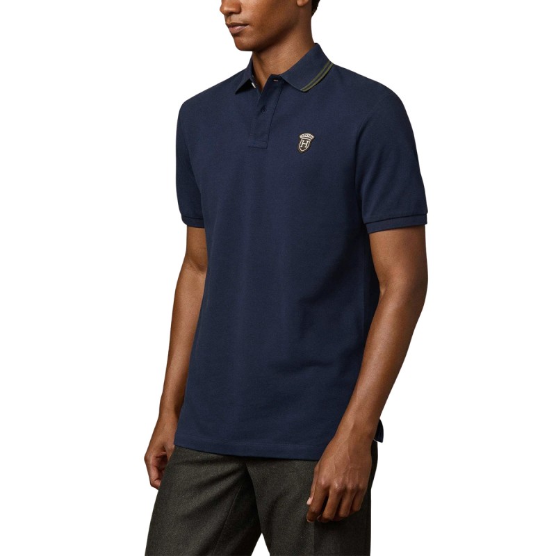 Hackett Polo Insignia Manga Corta Heritage Badge Azul Marino Old Navy Hombre