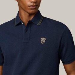 Hackett Polo Insignia Manga Corta Heritage Badge Azul Marino Old Navy Hombre