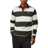 Hackett Polo Rugby Rayas Heritage BDG STR Verde Musgo Blanco Off White Hombre