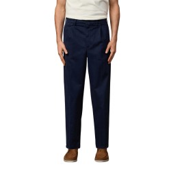 Hackett Pantalón Casual Chino H Pleated Azul Marino Old Navy Hombre