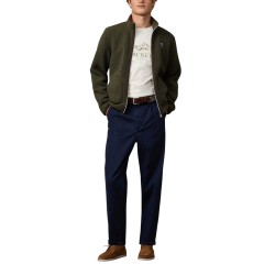 Hackett Pantalón Casual Chino H Pleated Azul Marino Old Navy Hombre