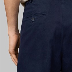 Hackett Pantalón Casual Chino H Pleated Azul Marino Old Navy Hombre