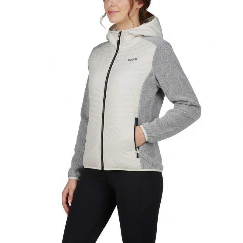 Campagnolo Chaqueta híbrida Hybrid Knit Tech Blanco Yeso Mujer