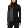 Rock Experience Sudadera Polar Kobra Hoodie Fleece Negro Gris Mujer