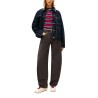 Tommy Hilfiger Pantalón Casual Ella Mid Rise Barrel Pants Marrón Oscuro Black Walnut Mujer