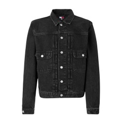 Tommy Hilfiger Chaqueta Pleated Denim Gris Oscuro Denim Black Hombre