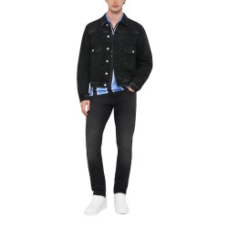 Tommy Hilfiger Chaqueta Pleated Denim Gris Oscuro Denim Black Hombre