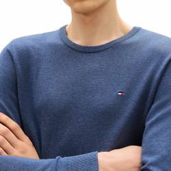 Tommy Hilfiger Jersey Essential Ssnl Cotto Azul Oscuro Aegean Sea Heather Hombre
