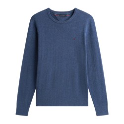 Tommy Hilfiger Jersey Essential Ssnl Cotto Azul Oscuro Aegean Sea Heather Hombre
