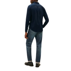 Tommy Hilfiger Camisa Flex Dobby Azul Oscuro Carbon Navy Hombre