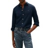 Tommy Hilfiger Camisa Flex Dobby Azul Oscuro Carbon Navy Hombre