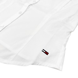 Tommy Hilfiger Camisa Baby Fit Long Blanco Ecru Mujer