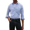 Tommy Hilfiger Camisa Core Flex Azul Blanco Wedge Blue Hombre