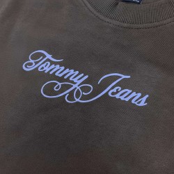 Tommy Hilfiger Sudadera Logo 1 Marrón Oscuro Black Walnut Mujer