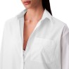 Calvin Klein Camisa Con Botones Holgada De Popelín Blanco Brilliant White Mujer