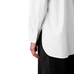 Calvin Klein Camisa Con Botones Holgada De Popelín Blanco Brilliant White Mujer
