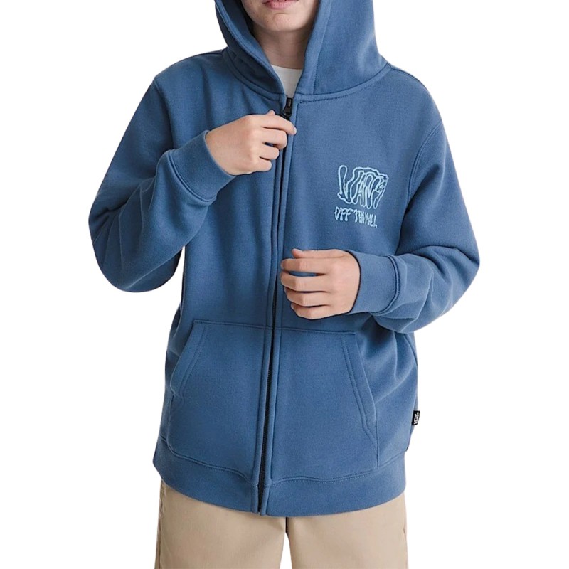 Vans Sudadera Rippled Full Zip Azul Niño