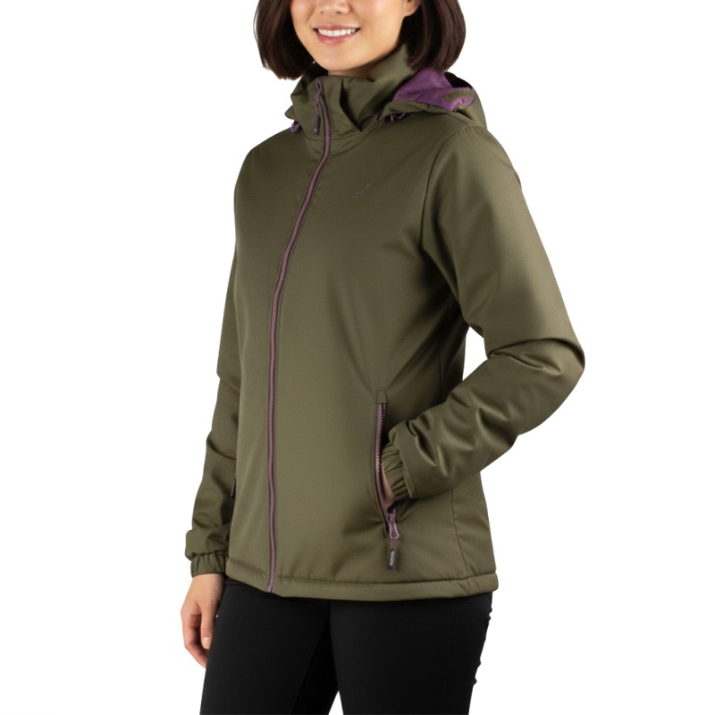 Joluvi Chaqueta Calefactable Reversible Heat Dipa W Verde Caza y Orquidea Oscuro Mujer