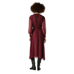 Pepe Jeans Vestido Mariette Estampado Lunares Rojo Lotus Red Mujer