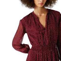 Pepe Jeans Vestido Mariette Estampado Lunares Rojo Lotus Red Mujer