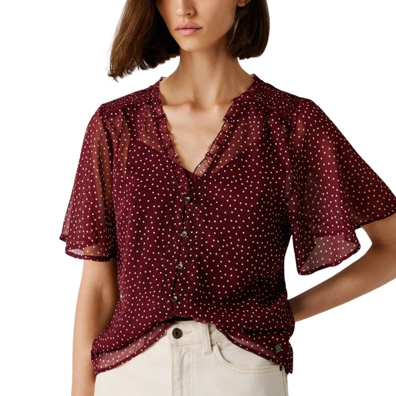 Pepe Jeans Camisa Loraine Burdeos Lotus Red Mujer