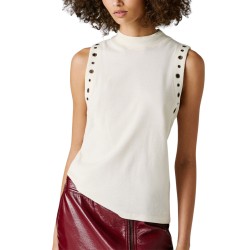Pepe Jeans Camiseta Ben Blanco Roto Oyster White Mujer