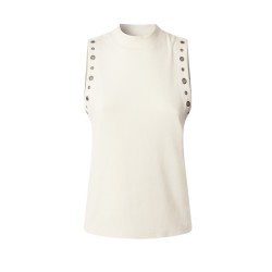 Pepe Jeans Camiseta Ben Blanco Roto Oyster White Mujer
