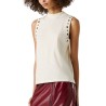 Pepe Jeans Camiseta Ben Blanco Roto Oyster White Mujer