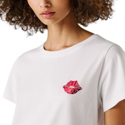 Pepe Jeans Camiseta Brule Blanca White Mujer