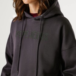 Pepe Jeans Sudadera Berenina Gris Oscuro Washed Black Mujer