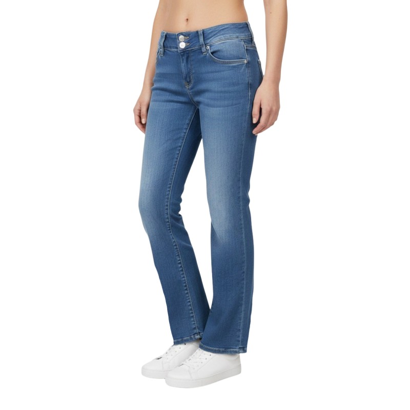 Pepe Jeans Pantalón Vaquero Jeans Straight Venus Azul Denim Mujer