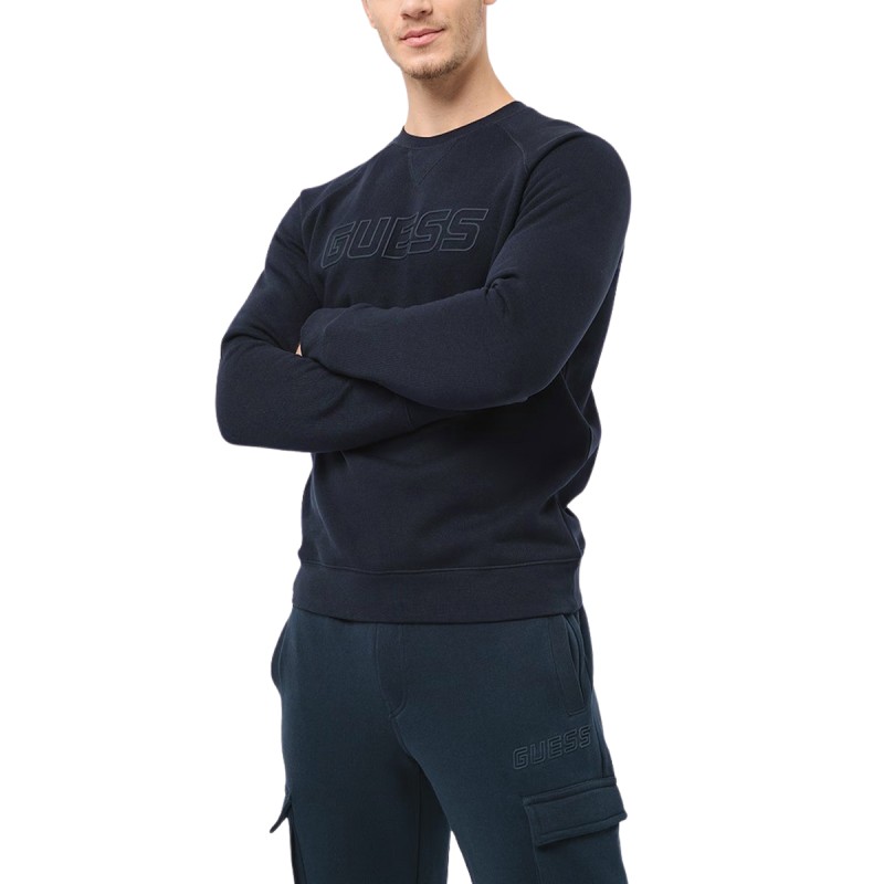 Guess Sudadera New Aldwin Sweatshirt Azul Oscuro Hombre