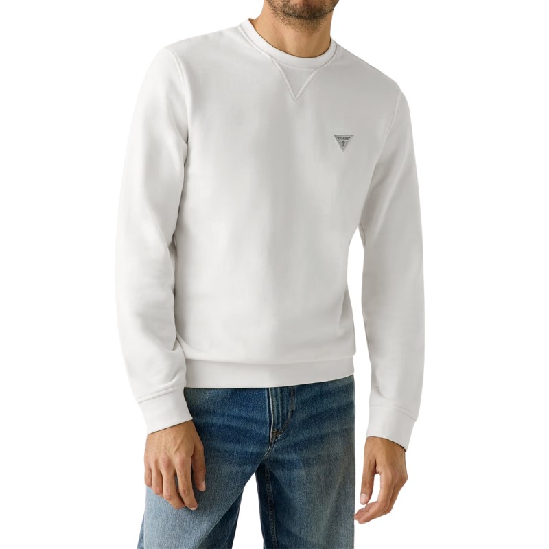 Guess Sudadera Con Parche De Logo Basic Sweatshirt Gris Hombre