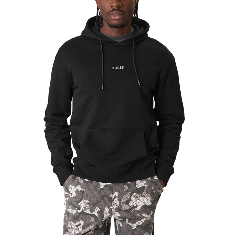Guess Sudadera Marzio Hoodie Sweatshirt Negro Hombre