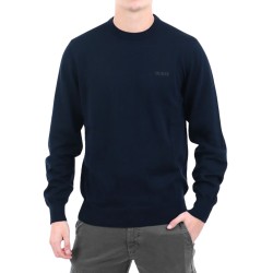 Guess Jersey Kalil Logo Embro Azul Oscuro Hombre