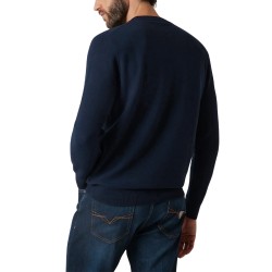 Guess Jersey Kalil Logo Embro Azul Oscuro Hombre