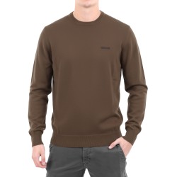 Guess Jersey Kalil Logo Embro Marrón Hombre