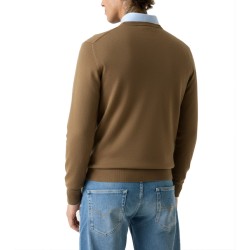 Guess Jersey Karim Piquet Stitch Marrón Hombre