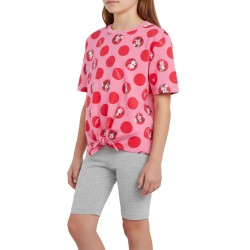ADIDAS Chándal Conjunto Camiseta Y Mallas Cortas ADIDAS Disney Minnie Mouse Rosa Pink Fusion Niño