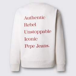 Pepe Jeans Sudadera Garret Blanco Ivory White Hombre