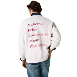 Pepe Jeans Sudadera Garret Blanco Ivory White Hombre
