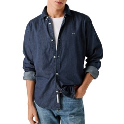 Pepe Jeans Camisa Classic Azul Oscuro Denim Hombre