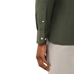 Hackett Camisa Popelín Elástica Ess Stretch Pop Verde Forest Green Hombre