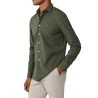 Hackett Camisa Popelín Elástica Ess Stretch Pop Verde Forest Green Hombre