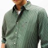 Tommy Hilfiger Camisa Core Hairline Verde Blanco Hombre