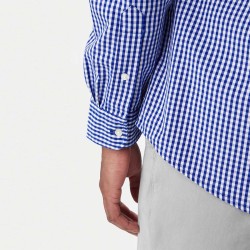 Tommy Hilfiger Camisa Flex Poplin Cuadros Azul Blanco Hombre