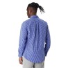 Tommy Hilfiger Camisa Flex Poplin Cuadros Azul Blanco Hombre