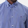 Tommy Hilfiger Camisa Flex Poplin Cuadros Azul Blanco Hombre