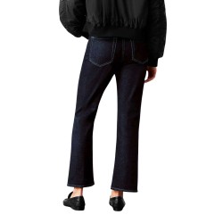Calvin Klein Pantalón Vaquero Jeans Cropped High Rise Flared Azul Classic Rinse Mujer